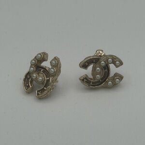 Gold and Pearl Earrings